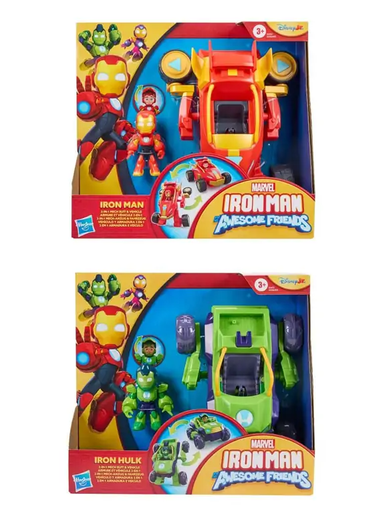 [HBG1258] Vehiculo y Armadura Marvel Iron Man Awesome Friends Surt/2 3a+