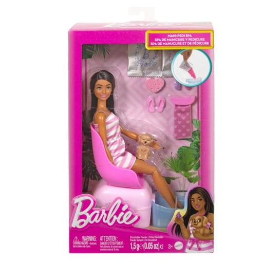 [MTHYV30] Muñeca Barbie Set de Manicure y Pedicure 3a+