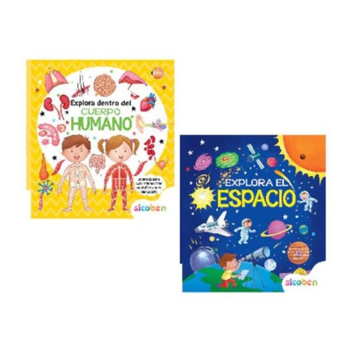 [ES8424] Libro Colección Pestañitas Curiosas Explorar el Espaio y el Cuerpo Humano Surt/2
