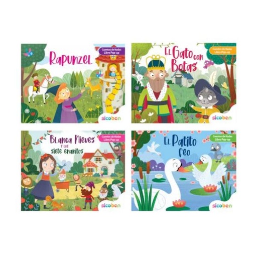 [ES8478] Libros de Cuentos de Hadas Colección Pop-Up Surt/4
