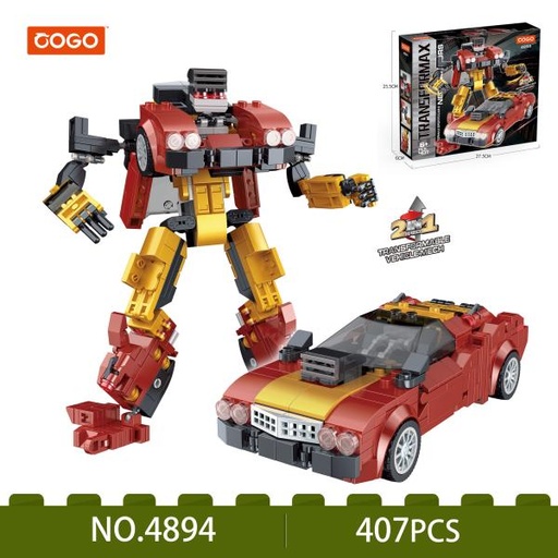 [CO4894] Figuras con Vehiculo Transformax 407pzs 6a+