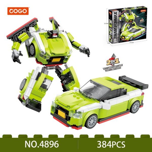 [CO4896] Figuras con Vehiculo Transformax 384pzs 6a+