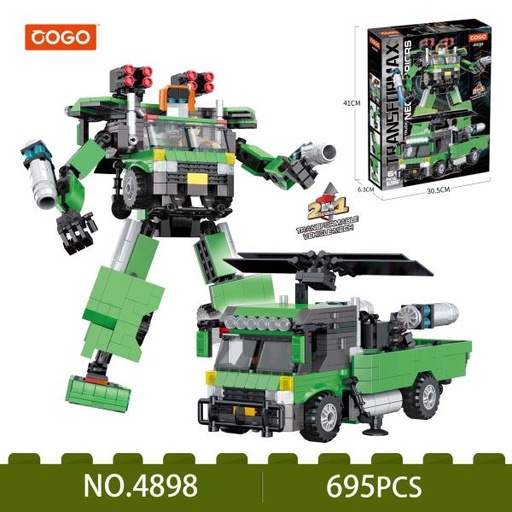 [CO4898] Robot Transformax Armable 2en1 695pzs 6a+