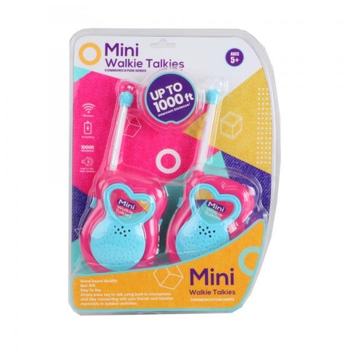 [WWZR317] Mini Walkie Talkies Rosado Set/2 Blister 5A+ (444163)