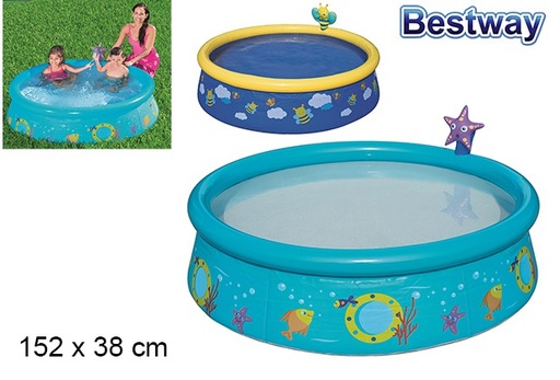 [BW57326] Piscina Fast Set Abeja-Estrella de Mar Lanzador de Agua Surt/2 1.52x38cm 2a+