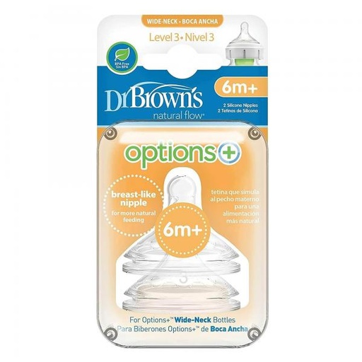 [DRWN3201] Dr. Browns - Tetinas anchas Options Nivel 3 Set 2