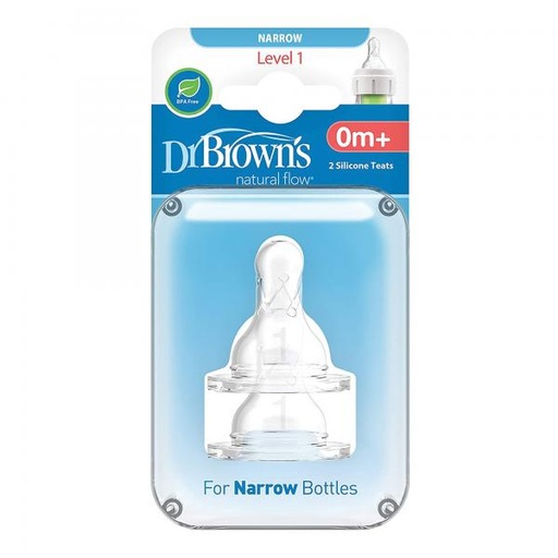 [DR302] Dr. Browns - Tetinas de Silicón Cuello Angosto Set 2