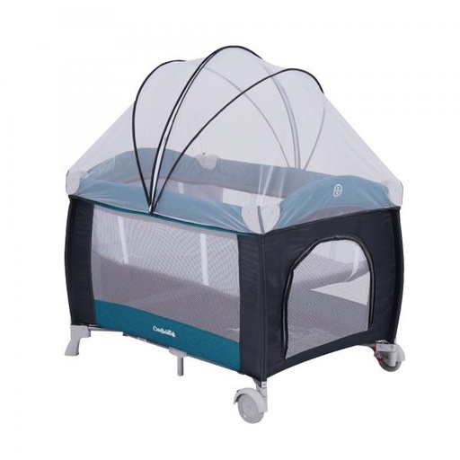 [AC211029205] Baby Basics Encierro Serpentina con Toldo Color Gris con Verde