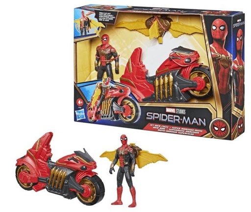 [HBF1110] Figura SpiderMan y Supermoto Arácnida Marvel Studios 4a+