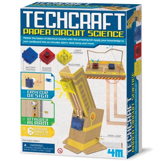 [4M3429] Techncraft Circuito de Papel Ciencia Luz y Sonidos 5a+