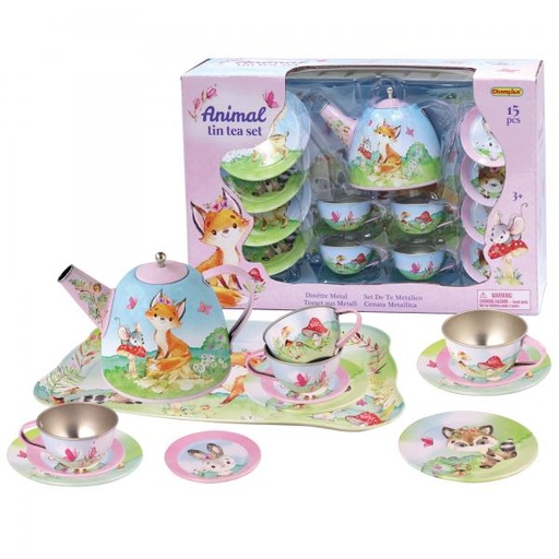 [CM41234] Juego de Té Metalico de Animalitos 15pzs 3a+
