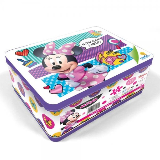 [RN11401] Rompecabezas Minnie Mouse Lonchera Metálica 3a+