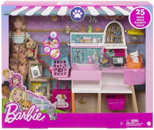 [MTGRG90] Muñeca Barbie Tienda de Mascotas 25pzs 3a+