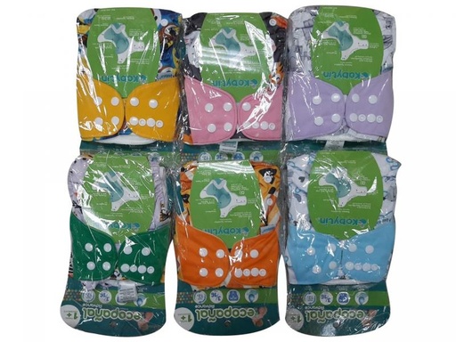 [AC29610021] EcoPañal Lavable Ajustable Surt/6 3-16Kg (260073)