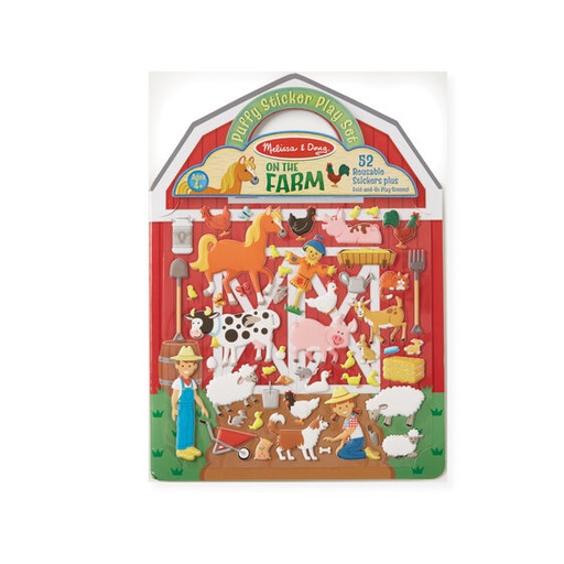 [MD19408] Stickers Esponjosos de la Granja Reutilizables 4a+