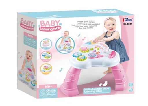 [AL01271] Baby Basics Mesa de Aprendizaje Multifuncional para el Bebé Rosada 6m+