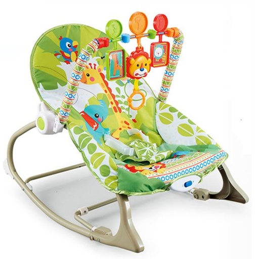 [AL44950] Baby Basics Silla Mecedora Vibradora Musical León 18kg Max 0m+ (69821)