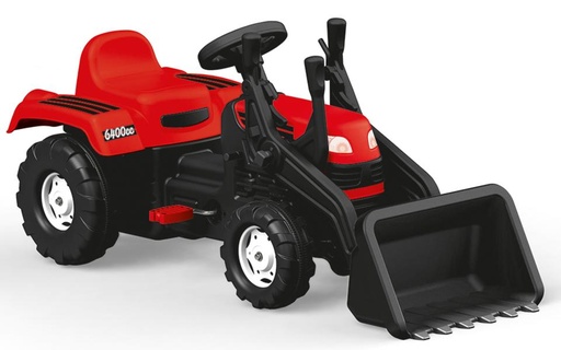 [DO8047] Tractor de Pedal Rojo con Pala Frontal 3a+