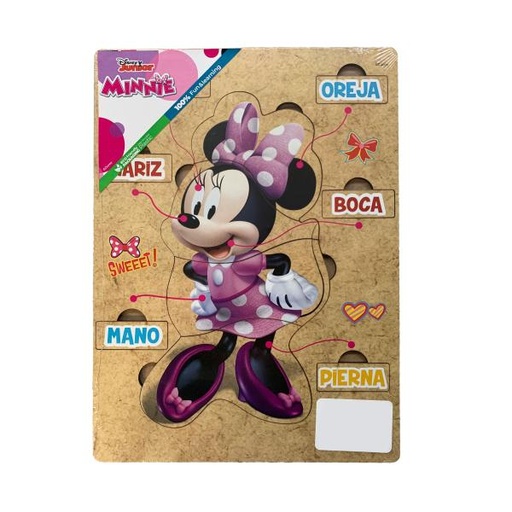 [FC94219] Rompecabezas de Madera Partes del Cuerpo Minnie Disney Junior 3a+ (COD000310)