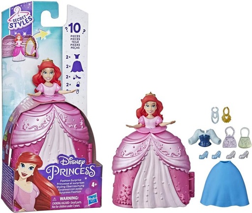 [HBF0378] Muñeca Princesa Disney Sorpresa con Estilo 10pzs 4a+