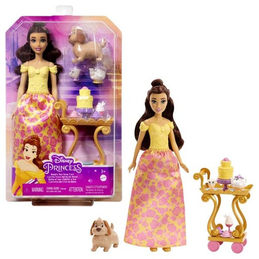 [MTHLW20] Muñeca Princesa Disney Bella Con Carrito hora del Té 3a+