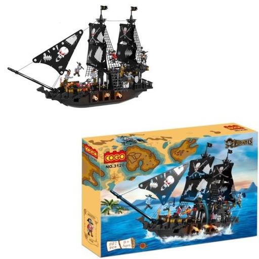 [CO3120] Barco Pirata de Armar 807 pzs 6a+