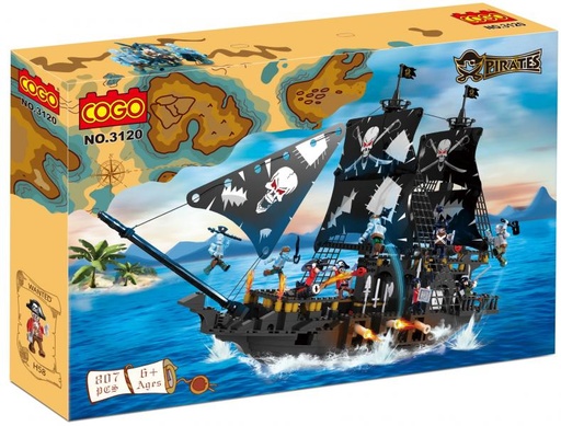 [CO3120] Barco Pirata de Armar 807pzs 6a+