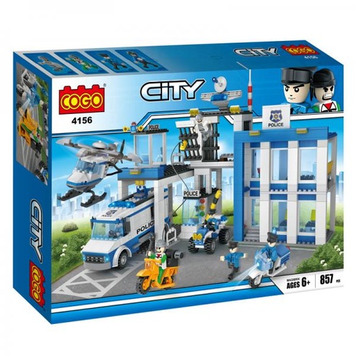 [CO4156] City Estacion de Policia Con Vehiculos 857pzs 6a+