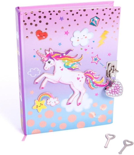 [HF251UC] Diario Secreto con Llave Unicornio 5a+