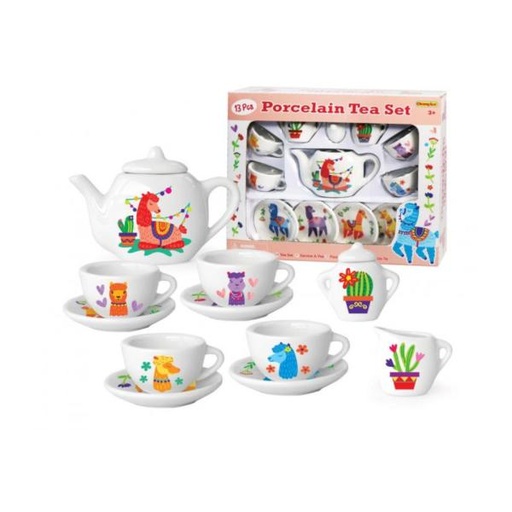 [CM11170] Juego de Té de Porcelana de Llama 13pzs 8a+