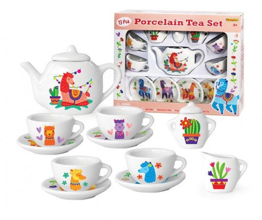 [CM11170] Juego de Té de Porcelana de Llama 13pzs 8a+