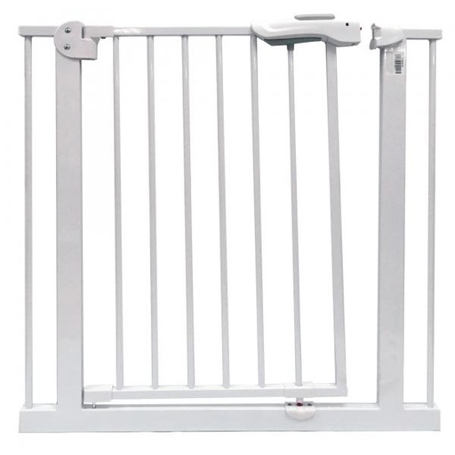 [FDFOXY009W] Baby Basics Puerta de Seguridad Ajustable 75cm a 85cm con Seguros Blanco