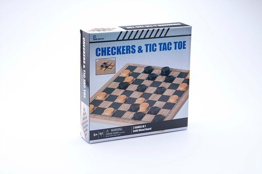 [PP772] Juego de Mesa Damas ChinaSurt/Tic Tac Toe 6a+