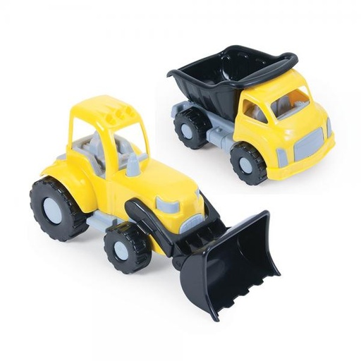 [DO6144] Vagoneta y Excavadora Plásticas en Set