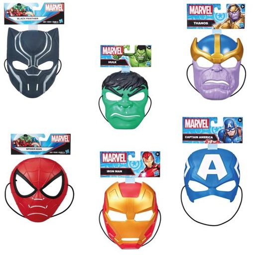 [HBB0440] Mini Máscara Avengers 5a+ /Surtido de 6 / Se venden por Separado