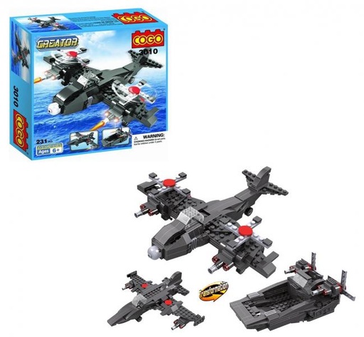 [CO3010] Avión de Batalla Creator 3en1 231pzs 6a+