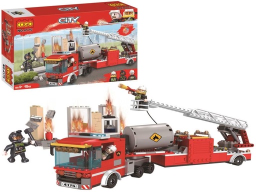 [CO4175] Vehículo de Bomberos City 415pzs 6a+