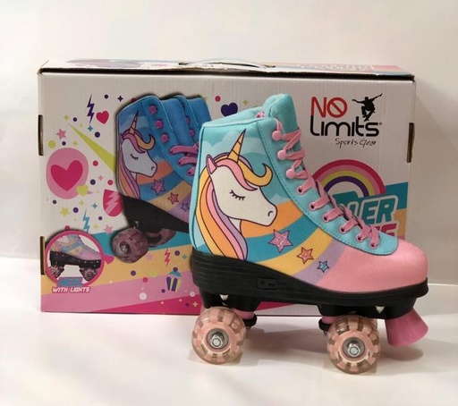 [YX0126PY38] Patines Unicornio con Luz Talla 38 (39107 )
