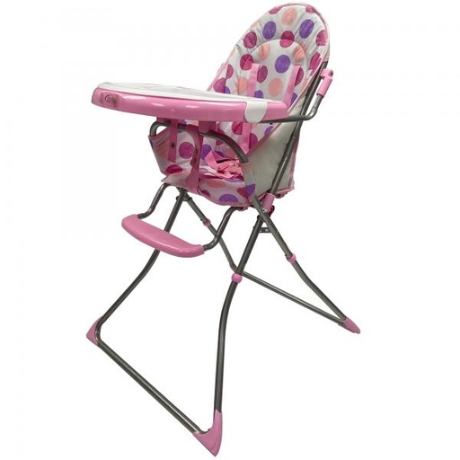 [FDAH500PC] Baby Basics Silla Alta para Comer Rosada Círculos 636m (434430)