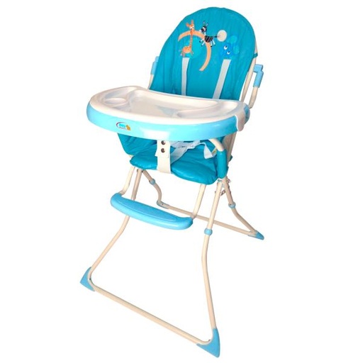 [FDAH500BD] Baby Basics Silla Alta de Comer Azul Animales 636m (434447)